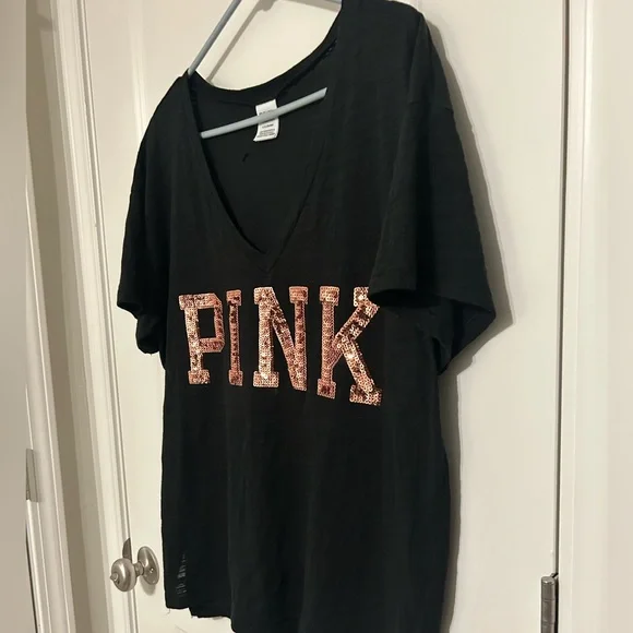 PINK Victoria's Secret Bling Tee with Sequins - Picture 5 of 12